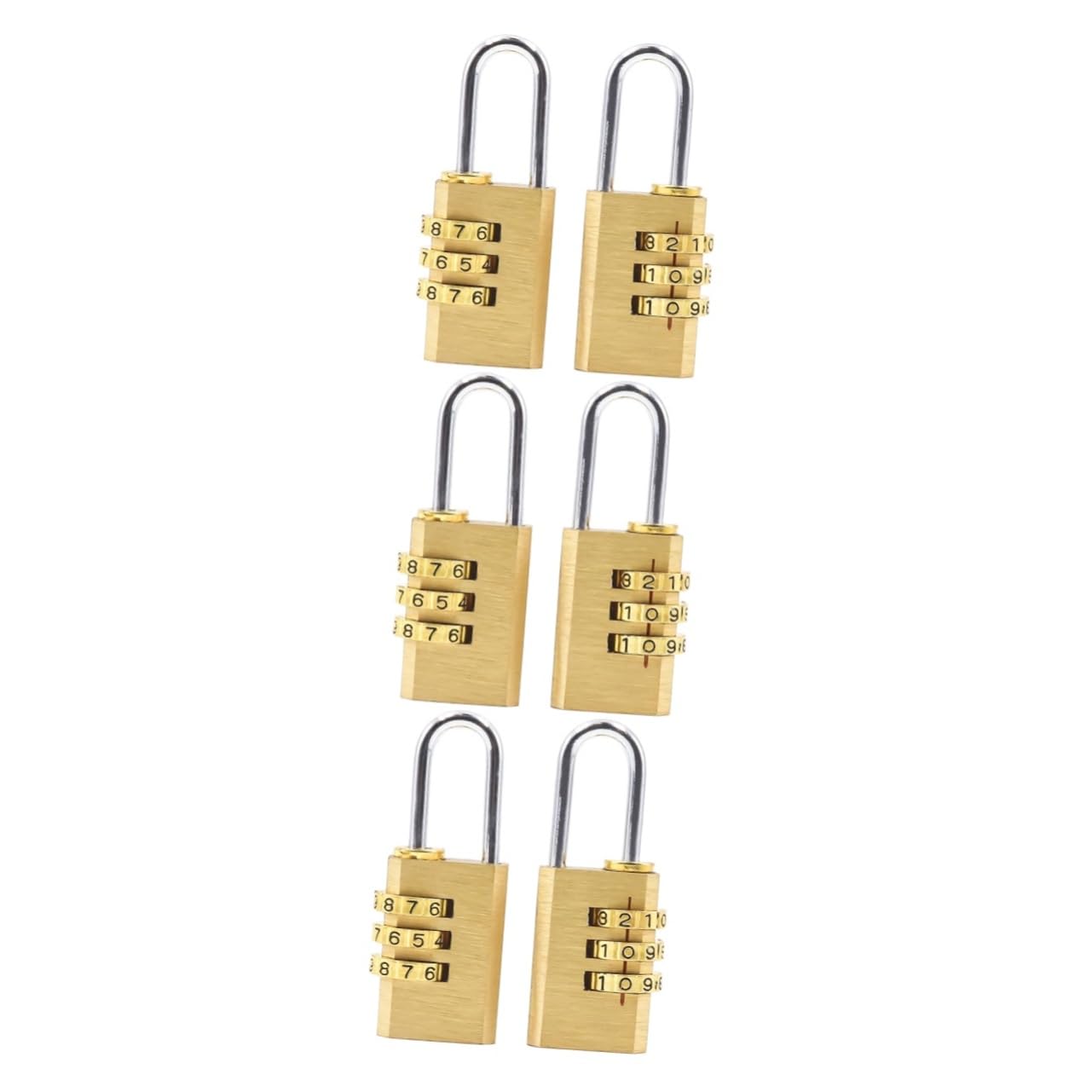PACKOVE 3 Set Di Lucchetti A Combinazione Per Zaino Lucchetto Per Bagaglio Da Viaggio Lucchetto in Lega Di Zinco Password A 3 Numeri Da Impostare Multiuso Per Armadietto 2 Pezzi*3
