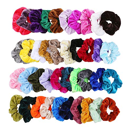 Andoer 20 unidades de veludo elástico para cabelo elástico fitas de cabelo cordas de seda requintada