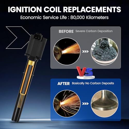 Image of 8 Ignition Coils Pack - Fix Misfires for Ford Mustang GT & Lincoln Navigator /Continental /Aviator (4.6L /5.4L /5.8L) 2002-2014 - Repl. UF191 /DG543