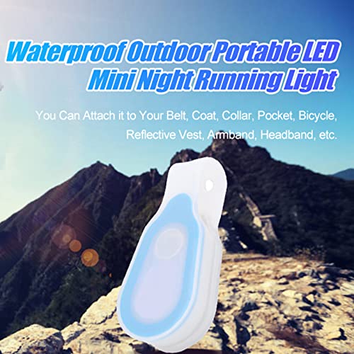 plplaaoo Clip on Flashlight,Running Light,Hands Free Clip on Torch,Silicone Night Cycling Safety Warning LED Flash Light Lamp for Camping Dog Walking Running Emergency Activities(Blue) - Image 4