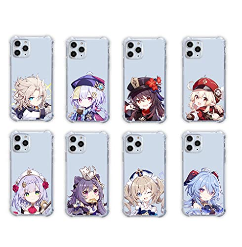 原神 スマホケース Iphone用ケース 携帯電話カバー 透明感 胡桃 刻晴 ウェンティ クレー 七七 甘雨 アイフォンケース げんしん 萌えグッズ 可愛い TPUカバー ソフト 薄型 軽量 コスプレ小物 レンズ保護 脱着簡単 Iphone多機種対応