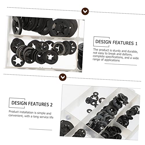 GLEAVI 520 Peças Arruela Torx kit de variedade de arruela arruelas de pressão prendedor de clipes de