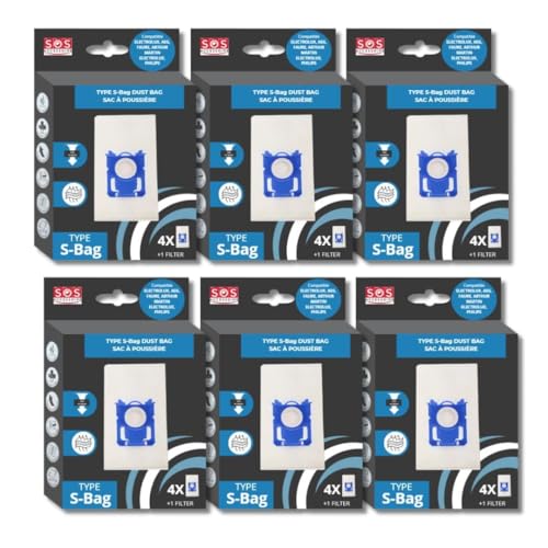 Lote de 6 cajas de 4 bolsas tipo S BAG aspiradora 9001684589 ELECTROLUX