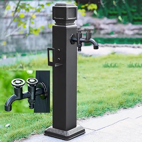 Colonne d'eau de jardin ZR98US avec double robinet pour l'irrigation extérieure