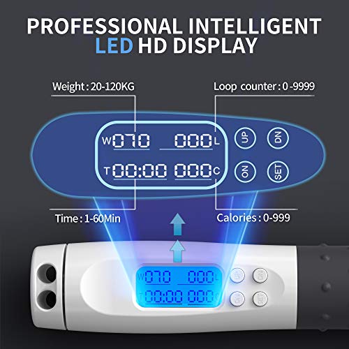 PROIRON Cordless Skipping Rope, Digital Wireless Jump Rope Adjustable Weights/Length Jumping Rope with Calorie Counter, Weighted Jump Rope for Fitness, Crossfit, Exercise, Boxing, MMA, Gym - Image 3