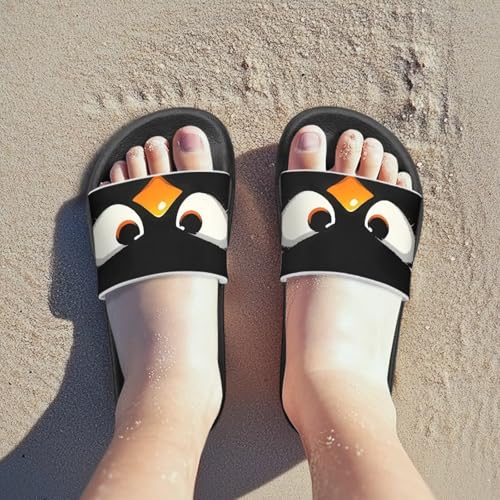 Slippers for Kids Slide Sandals for Hot Summer House Slippers Comfort Travel Shower Shoes Sandals Black Sole Size Little Kid 11-Big Kid 32