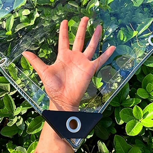 Clear Tarpaulin Waterproof Heavy Duty 420g/m Transparent PVC Tarp 1x2m