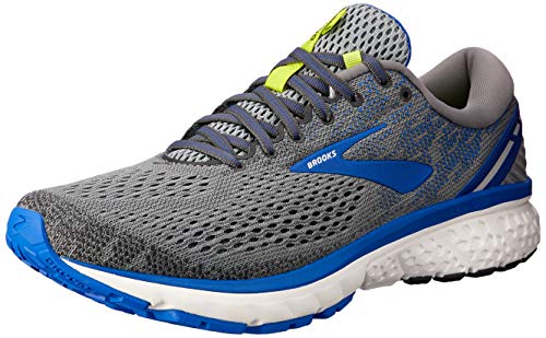 Brooks Mens Ghost 11 Running Shoe - Grey/Blue/Silver - D - 10.0