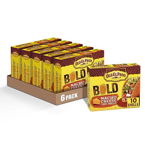 Old El Paso Stand 'N Stuff Nacho Cheese Taco Shells, 10oz, 6 boxes