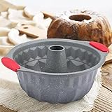 NARCE HUILI 10-Inch Bunt Pan| Nonstick Fluted Mold Baking Pan With Silicone Grips|Nonstick Fluted...