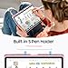 Fintie Hybrid Slim Case for Samsung Galaxy Tab S10 Lite/ S10 FE/ S9 FE 10.9 Inch/Tab S9 11 Inch with S Pen Holder, Shockproof Cover with Clear Transparent Back Shell, Auto Wake/Sleep, Pink