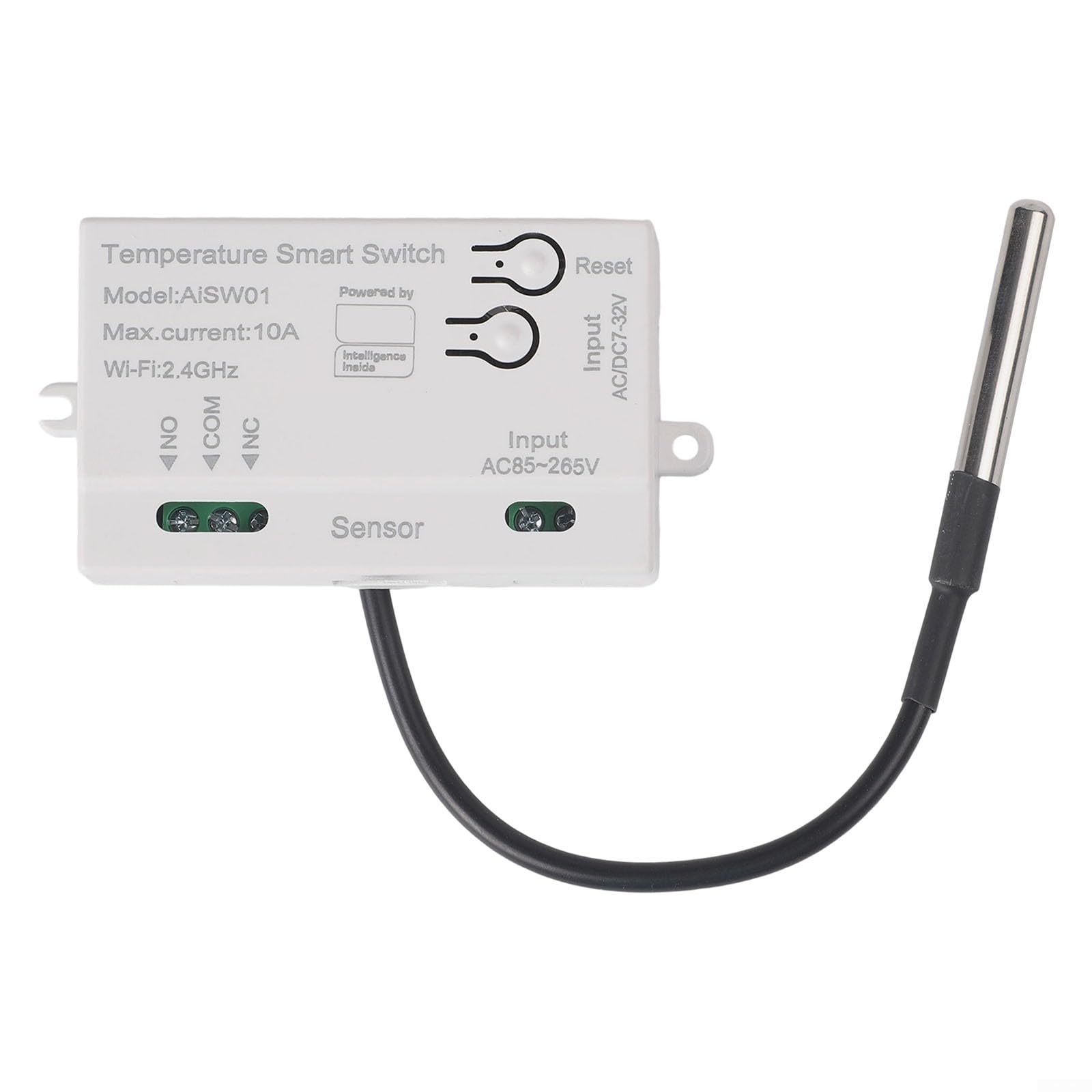 Capteur de température et d'humidité compatible WiFi avec contact sec pour automatisation intelligente (A)