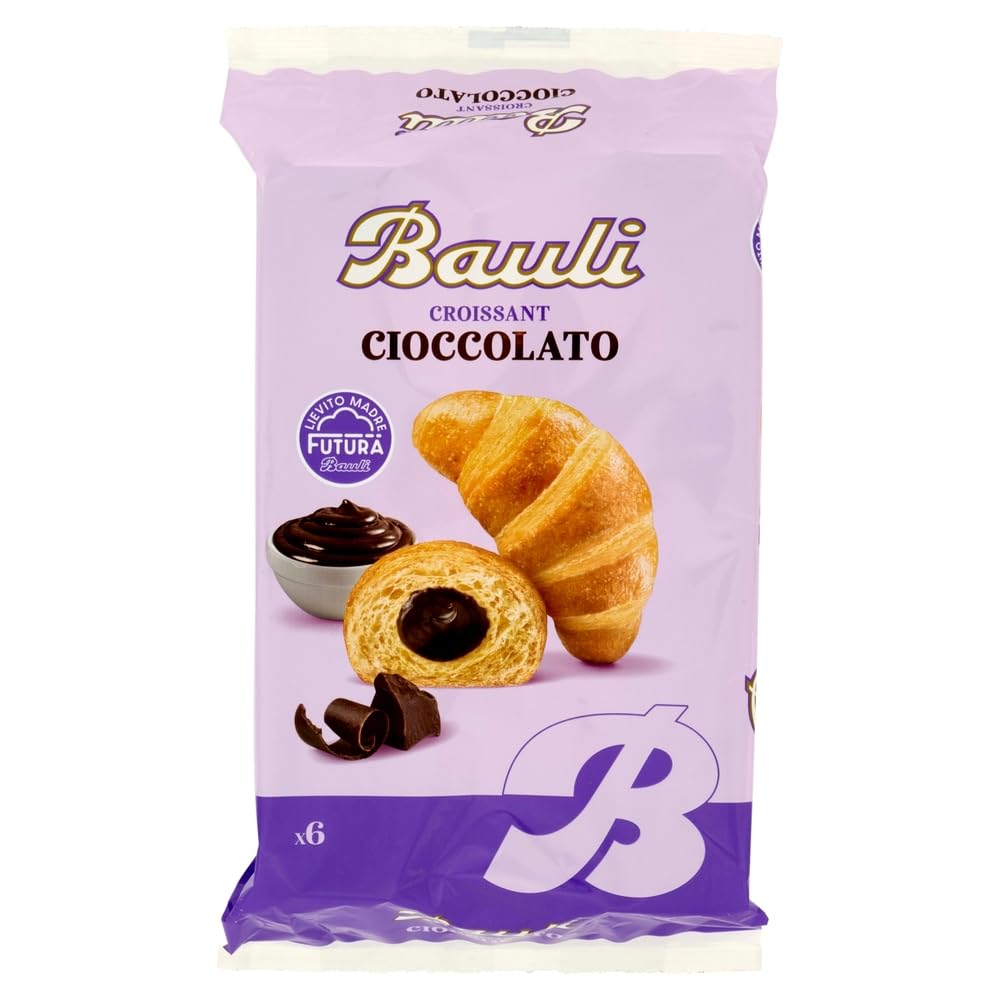 Italian Gourmet Assortiment Croissants Bauli – 6 Parfums (Abricot, Cerise, Chocolat, Crème Vanille, Pistache, Classique) – Goûter & Petit Déjeuner – Lot Mixte Moelleux + Italian Gourmet Polpa