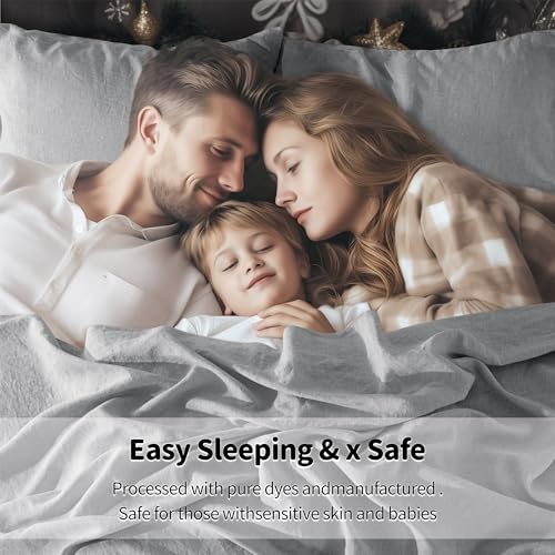 Image of LBRO2M 100% French Pure Linen Sheet Set 4Pcs, 16 inch Deep Pocket Cal King