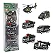 Herefun 6 Pièces Miniature Vehicule Militaire, Pull Back Voiture Jouets Véhicules à Friction, Voiture Jouet en Plastique et Métal pour Enfants Garçons et Filles