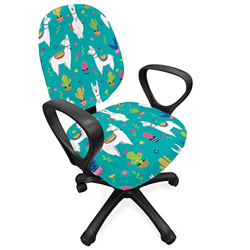 Ambesonne Llama and Cactus Office Chair Slipcover #TOP20