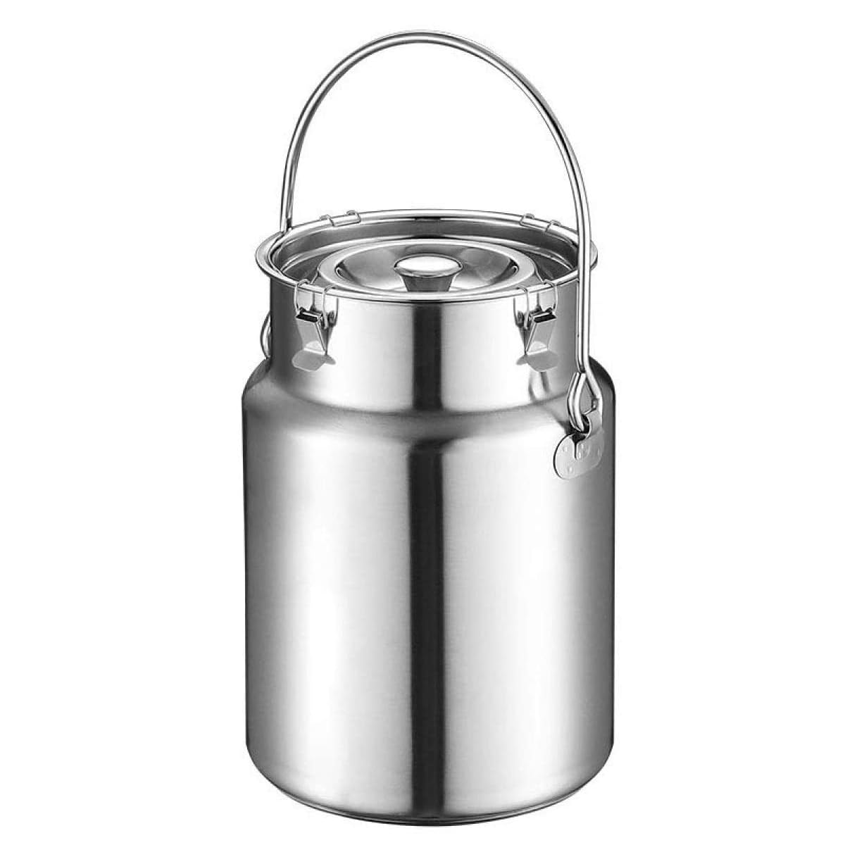Cubo de leche y vino de acero inoxidable 304, cubo de leche espesado for aceite, barril de almacenamiento de cocina, contenedor de cereales de arroz con tapa con asa for líquidos y sólidos.(3L)