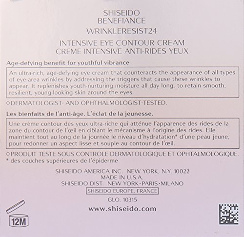 Shiseido-Benefiance-Wrinkle-Resist24-Intensive-Eye-Contour-Cream-for-Unisex-051-Ounce Shiseido Benefiance Wrinkle Resist24 Intensive Eye Contour Cream for Unisex, 0.51 Ounce