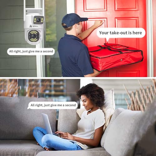 Image of ApnaCam Superacam 5MP WiFi IP66 PTZ Pan Tilt Dome Surveillance Two Way Audio /Motion Detection /Waterproof CCTV Camera Security Camera (White)