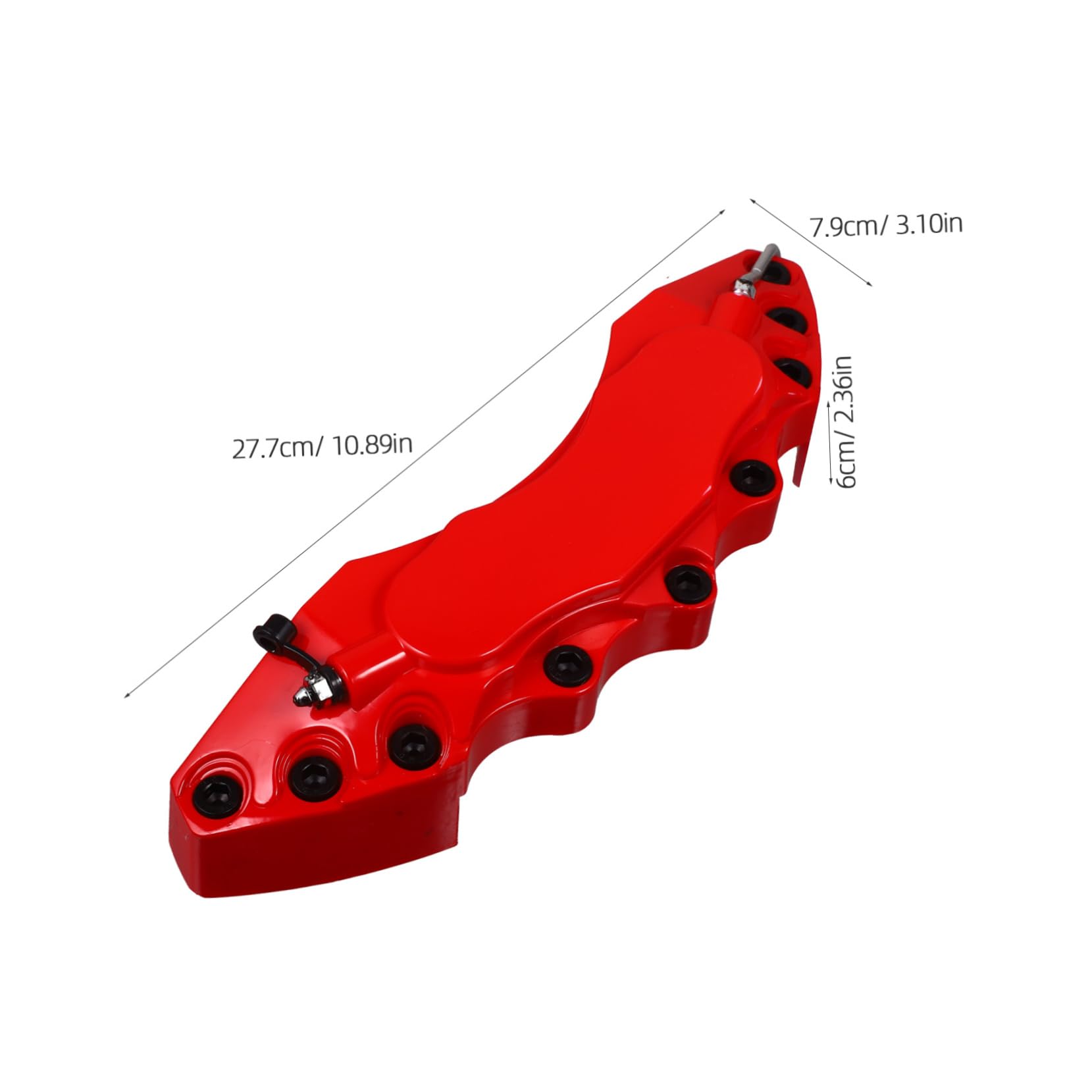 Copripinza Freno Auto 1 Paio ABS Rosso per Decorazione
