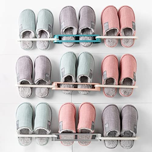 Gra8 Wall Mounted Shoe and Bathroom Towel Organizer Rack 3 in 1 Folding Shoes Hanger Hanging Shoe Organizers for Home (Multicolor) 2