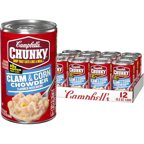 Campbell's Chunky Soup, Clam and Corn Chowder, 18.8 Oz Can (Case of 12)