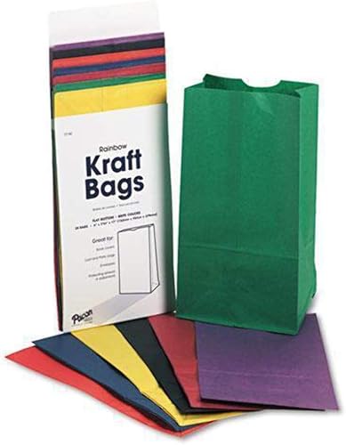 Miniatura 10 de Rainbow Kraft Bolsas, 6"X11", Blanco, 50 Bolsas