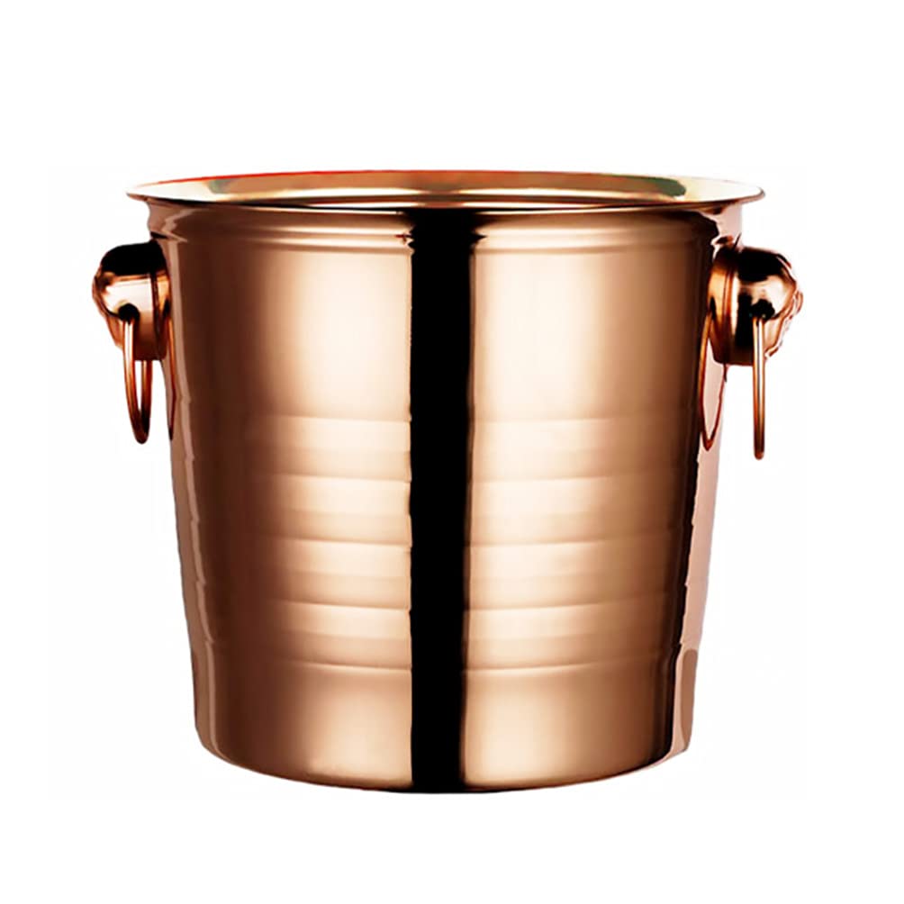 Abaodam Insulated Stainless Steel Ice Bucket for Cocktail Bar Ice Buckets 5L Large Ice Bucket Ice Storage Barrel for Home Kitchen Party Outdoor