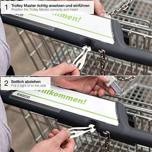 FABACH Trolley Master Einkaufswagenlöser für ALLE Einkaufswagen - Öffnet Frontlader- und Seitenschubfachsysteme… – Bild 5