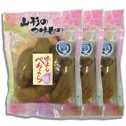 朝採りナスの辛い漬物 ぺちょら漬け[(ぺそら漬け)150g×3袋 ]