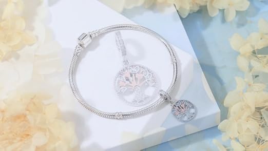 Halsketting voor dames, 925 sterling zilver, levensboom, bedels voor armbanden, kralen en sieraden maken, doe-het-zelf, hoorn
