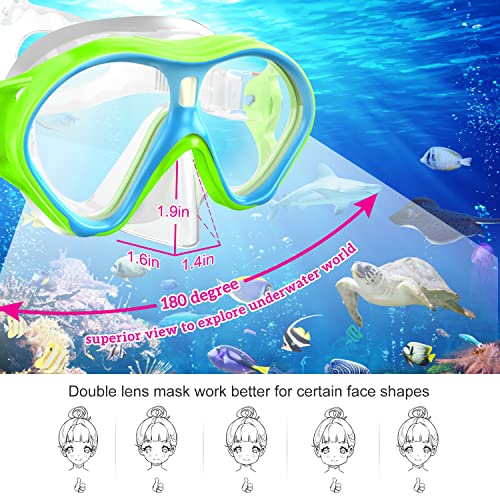 Gintenco HU-XI-201 Kids Snorkel Set, Diving Mask For Children As Unisex Kids Swimming Goggles thumb #6