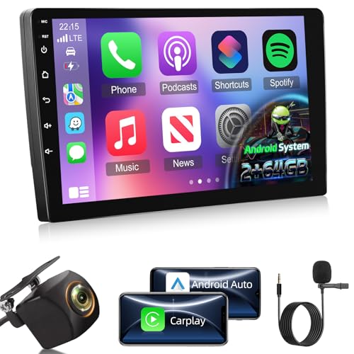 Radio 2 DIN Android para Coche 10.1" con CarPlay y Android Auto