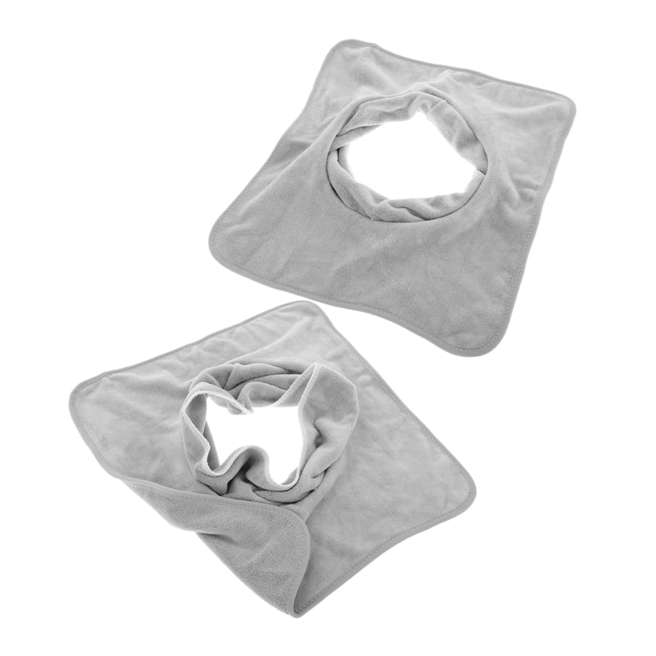 BESTYASH Facial Massage Cover with Holes Facial Towels Soft Fabric Reusable for Salon and Grey 35x35cm