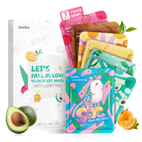 ZealSea Face Mask Skincare Facial Sheet Mask Spa Gifts for Kids Girls Women