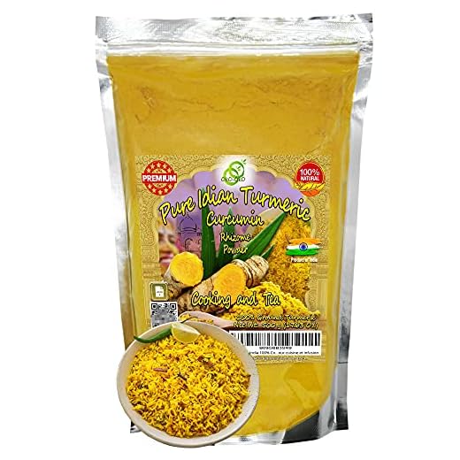 Cúrcuma Thai o India 100% PURA Premium 500g | OkO-OkO Curcumina sin mezcla, sin sal ni aditivos Té de cúrcuma natural molido en polvo especia cocina especia aromática bioperina libre máscara facial
