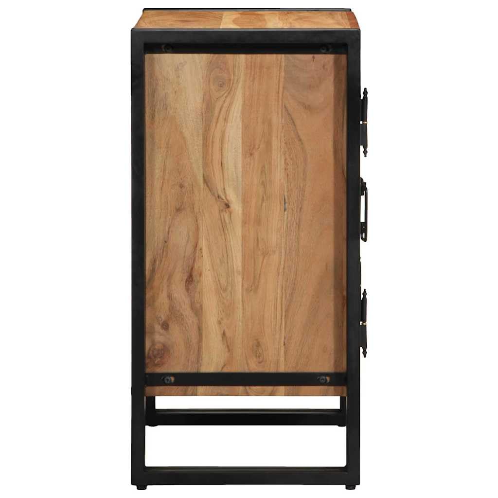 Mobile per Scarpe in Legno Massello di Acacia 56x35x70 cm Marrone
