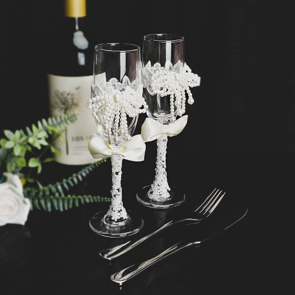 Verres À Champagne pour Les Mariés, pour Mariage, Fiançailles, Flûtes À Grillage, Fête Prénuptiale, Verres Mr Et Mrs (Type5) (Type6)