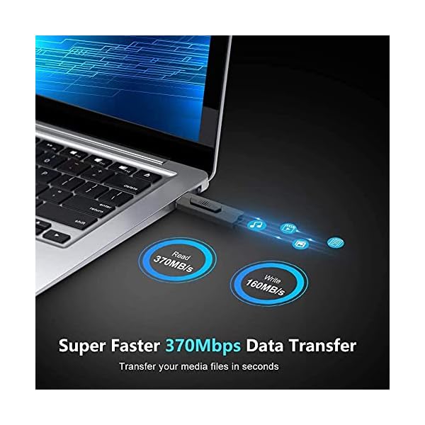 KEXIN USB-Stick 128GB USB 3.1 Gen 1 Solid State USB-Flash-Laufwerk bis zu 300 MB/s, 150 MB/s schreiben Speicherstick USB… – Bild 3