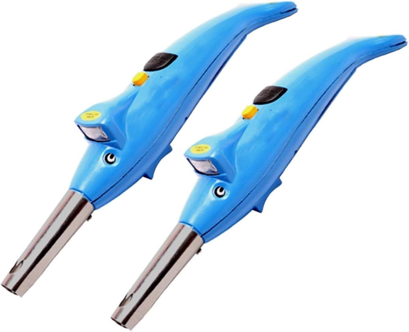 Gas Lighter for Kitchen Stove, Dolphin Lighter Gas with Torch (Multi-Color) Set of 2