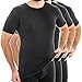 Produktbild HERMKO 3847 3er Pack Herren extralanges Kurzarm Shirt (+10cm) aus 100% Bio-Baumwolle, Größe:D 6 = EU L, Farbe:schwarz