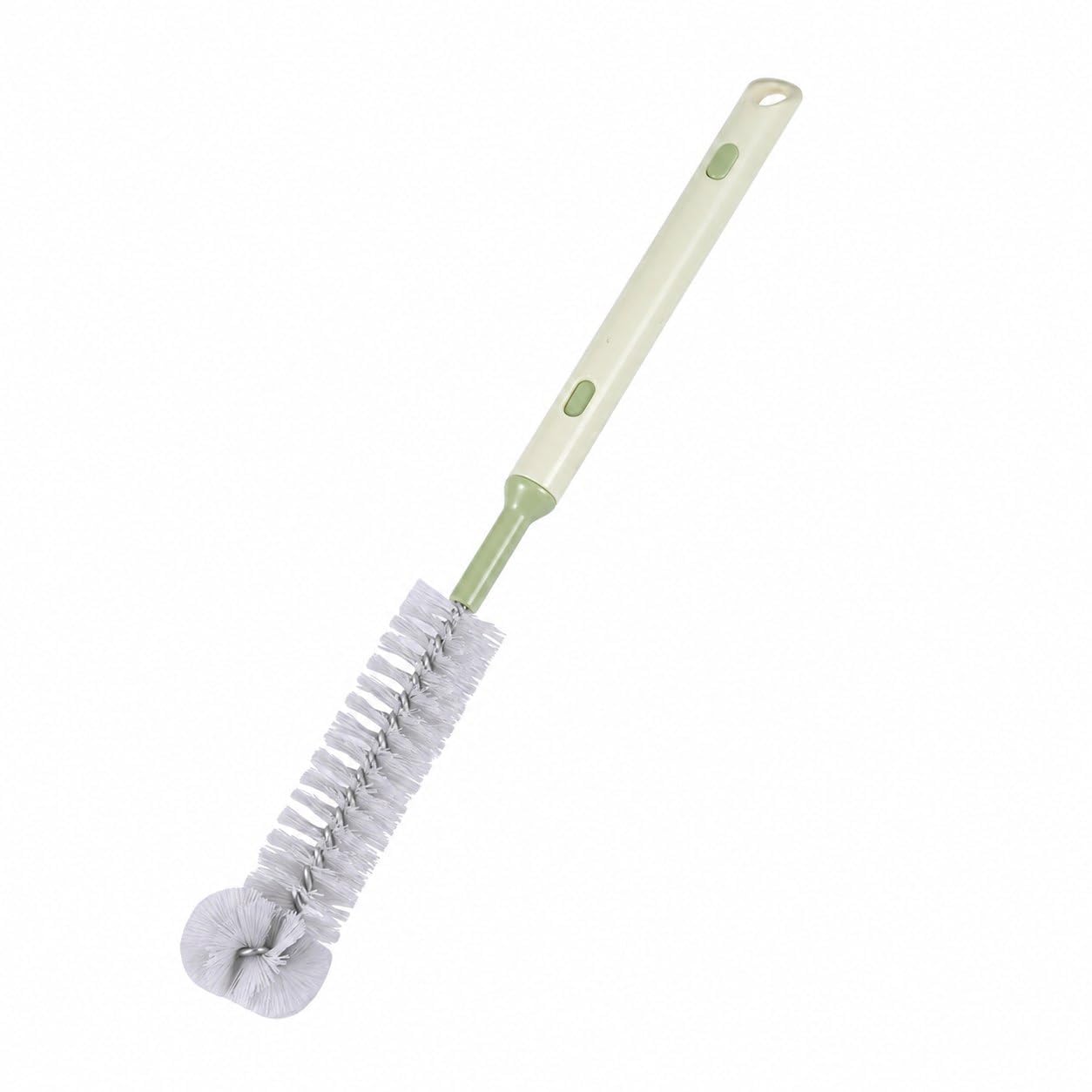 reusable extendable bottle cleaning brush | 360° flexible long handle curved brush | deep cleaning tool for water bottles, tumblers, cups, glasses & narrow containers
