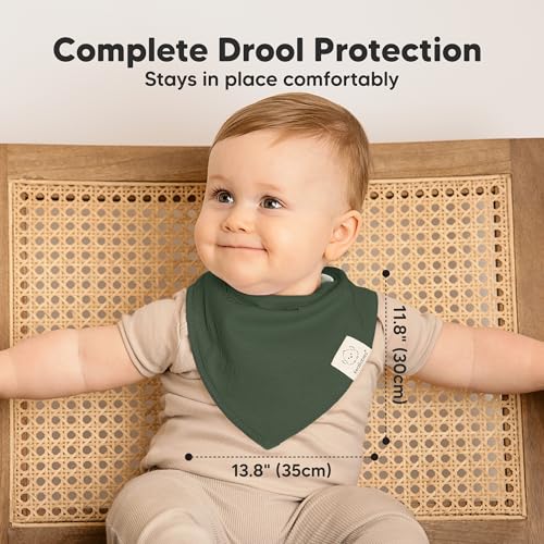 Image of 8pk Organic Baby Bandana Bibs for Drooling and Teething (Crossroads)