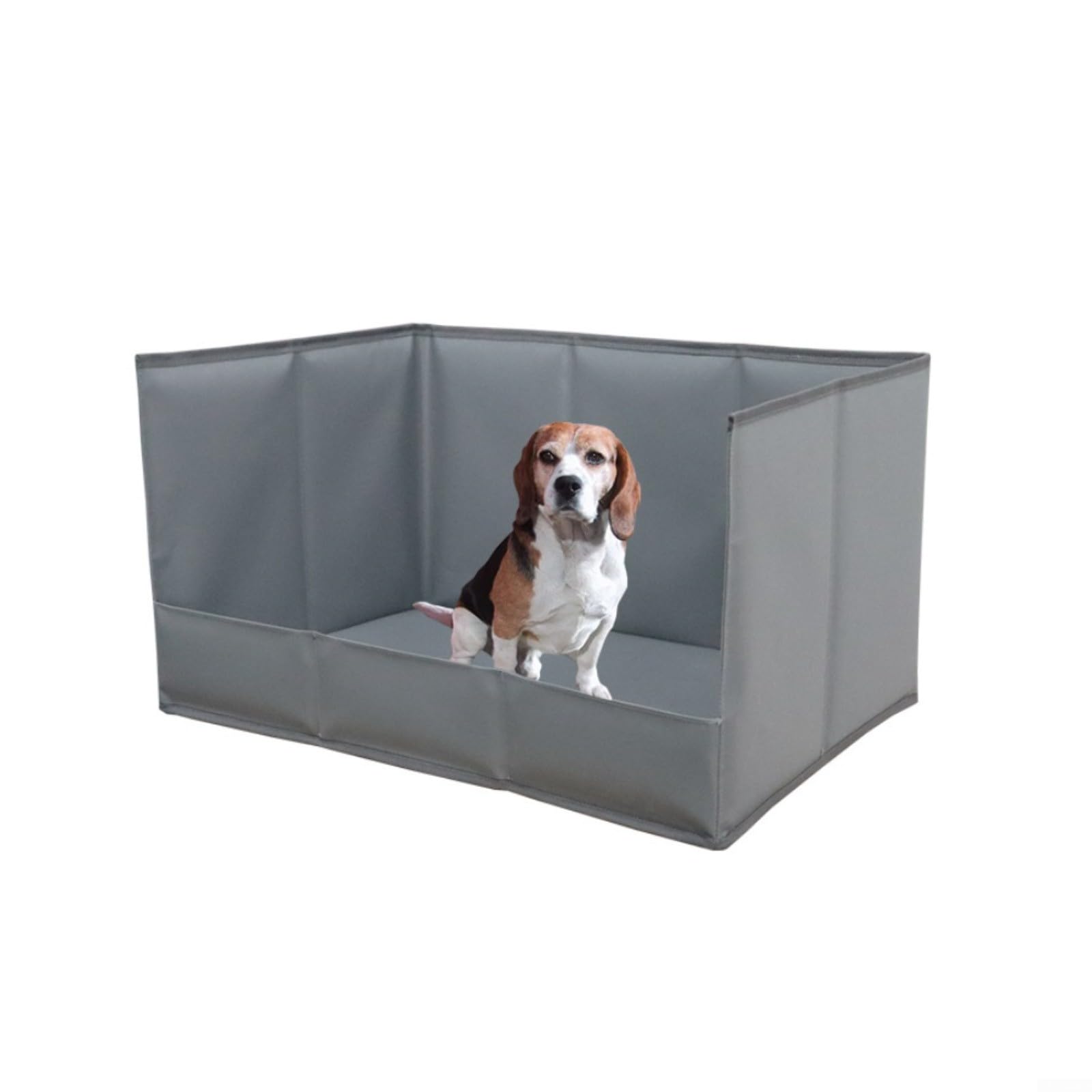HpLive Inodoro para perros, inodoro plegable para cachorros con paredes altas e inserto impermeable para perros pequeños y medianos de interior, para perros (gris S)