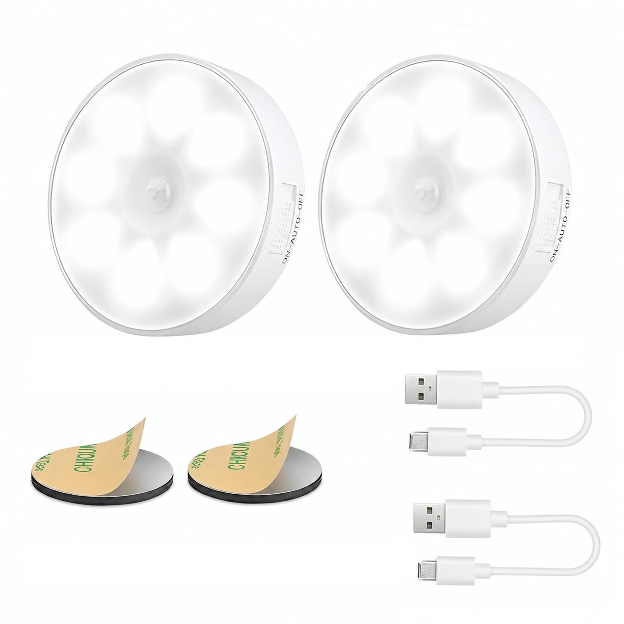 MAPPERZ Motion Sensor Light USB Charging Wireless Self Adhesive LED Body Induction Lamp Sensor Light for Wardrobe Lights Sensor, Cupboard, Stairs, Kitchen, Home Pack of 2-image-7
