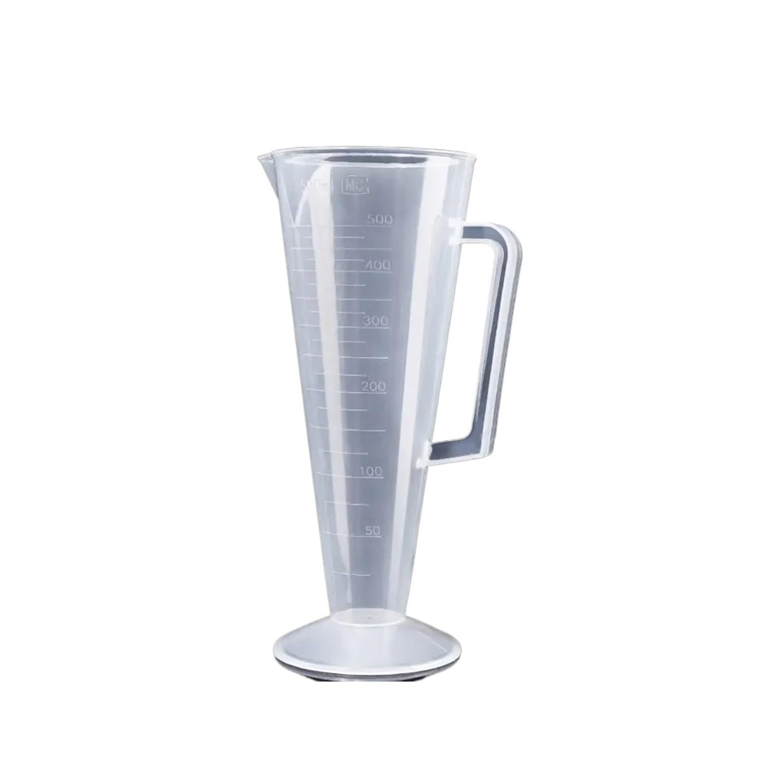 5 Stück PP-Flüssigkeitsmessbecher, 25/50/100/250/500 ml, große Kapazität, Kunststoff-Wellbecher, transparent, stapelbar, Messbecher Für Labor Küche(500ml)