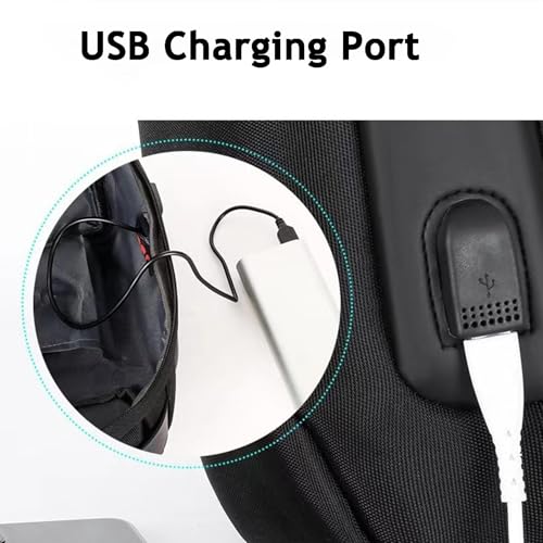 New Carbon Fiber Streamline Anti-Theft Sling Bag, Fashion Waterproof USB Charging Anti Theft Crossbody Bag Unisex3
