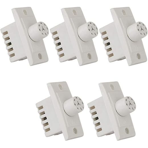 Hi Plasst Switch Type 7 Speed Fan Regulator Pack of 5 1M N