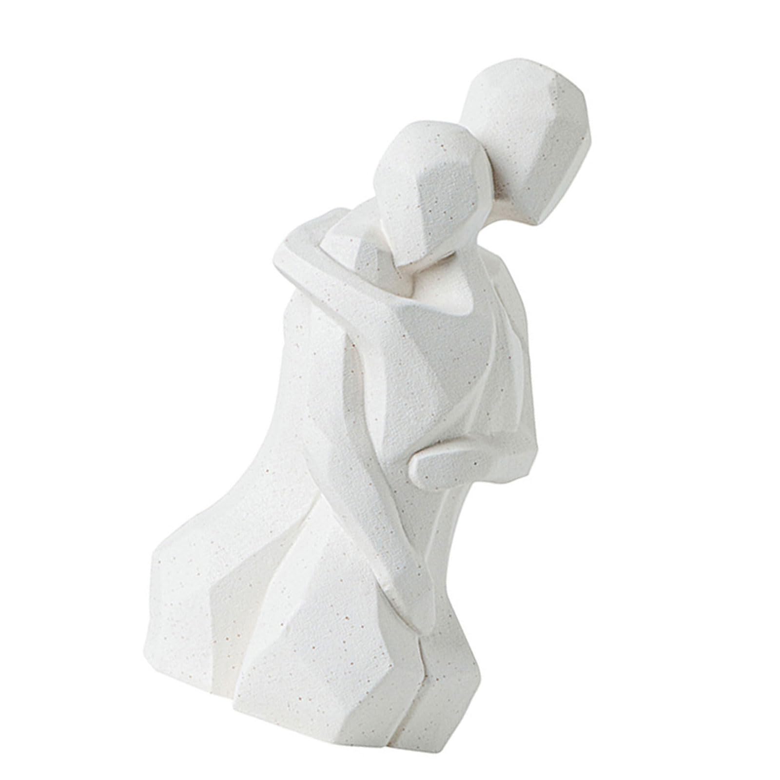 Nucelit Artistic Ceramics Couple Huggings Statue Timelessly Designs Decoration for Bedroom or Special Occasion Modern Minimalists Home Decoration