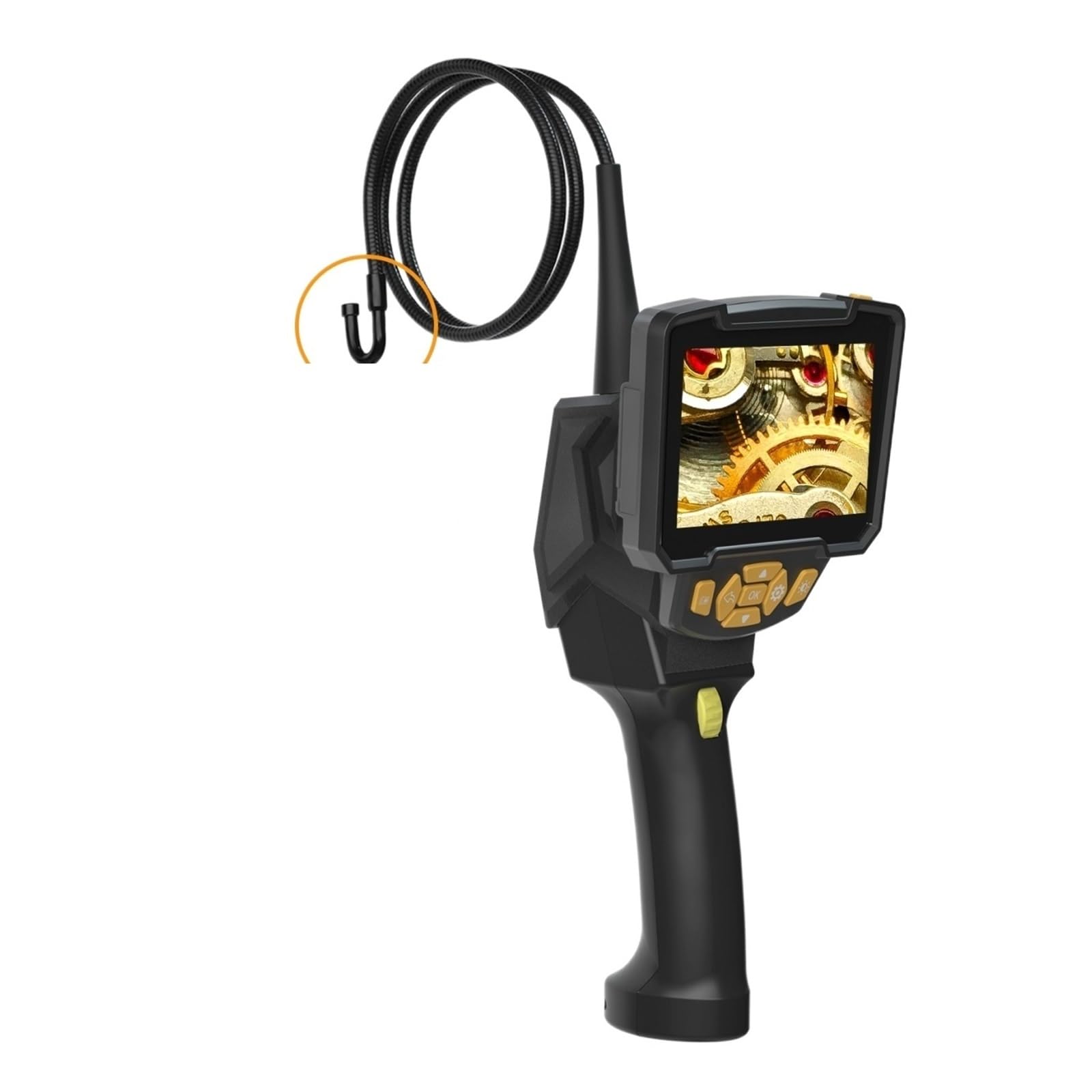 Gqnblvhzupdm Screen-360-0.8M Sewer Camera, 360 Degree Rotary Endoscope 3 In 1 Waterproof Inspection Pipe Camera Automotive Endoscopy Rotating Borescope With Screen(Screen-360-0.8M)